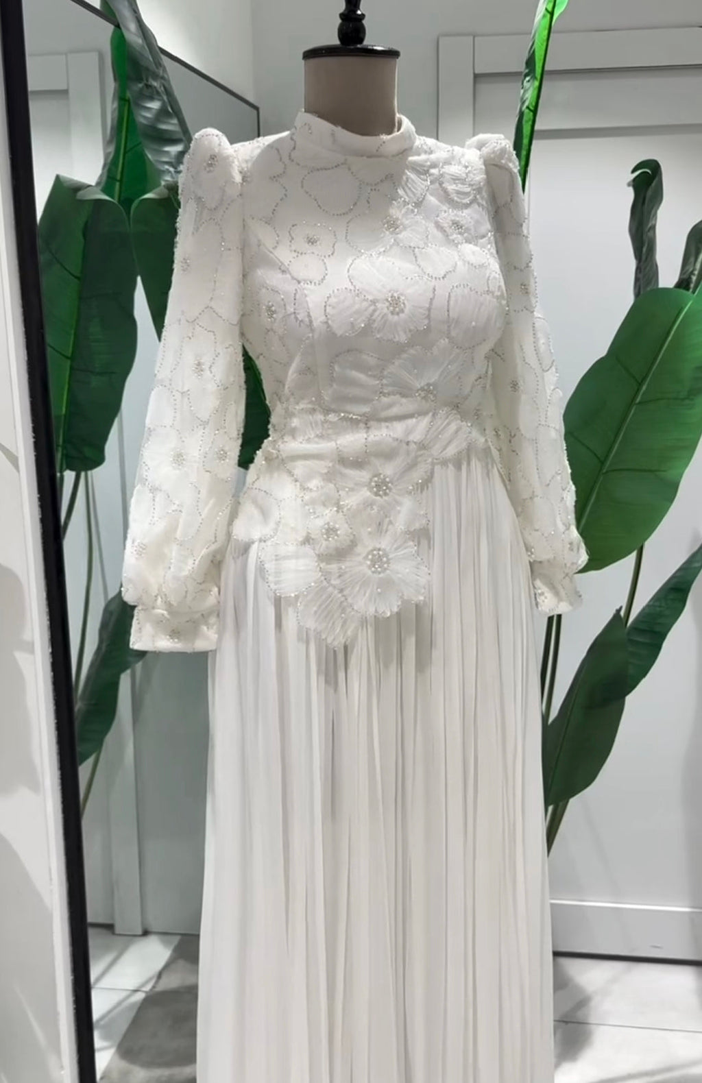 Luxurious Top & Skirt with Ribbon Embellishments