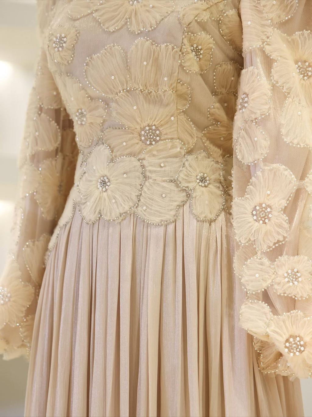 Luxurious Top & Skirt with Ribbon Embellishments