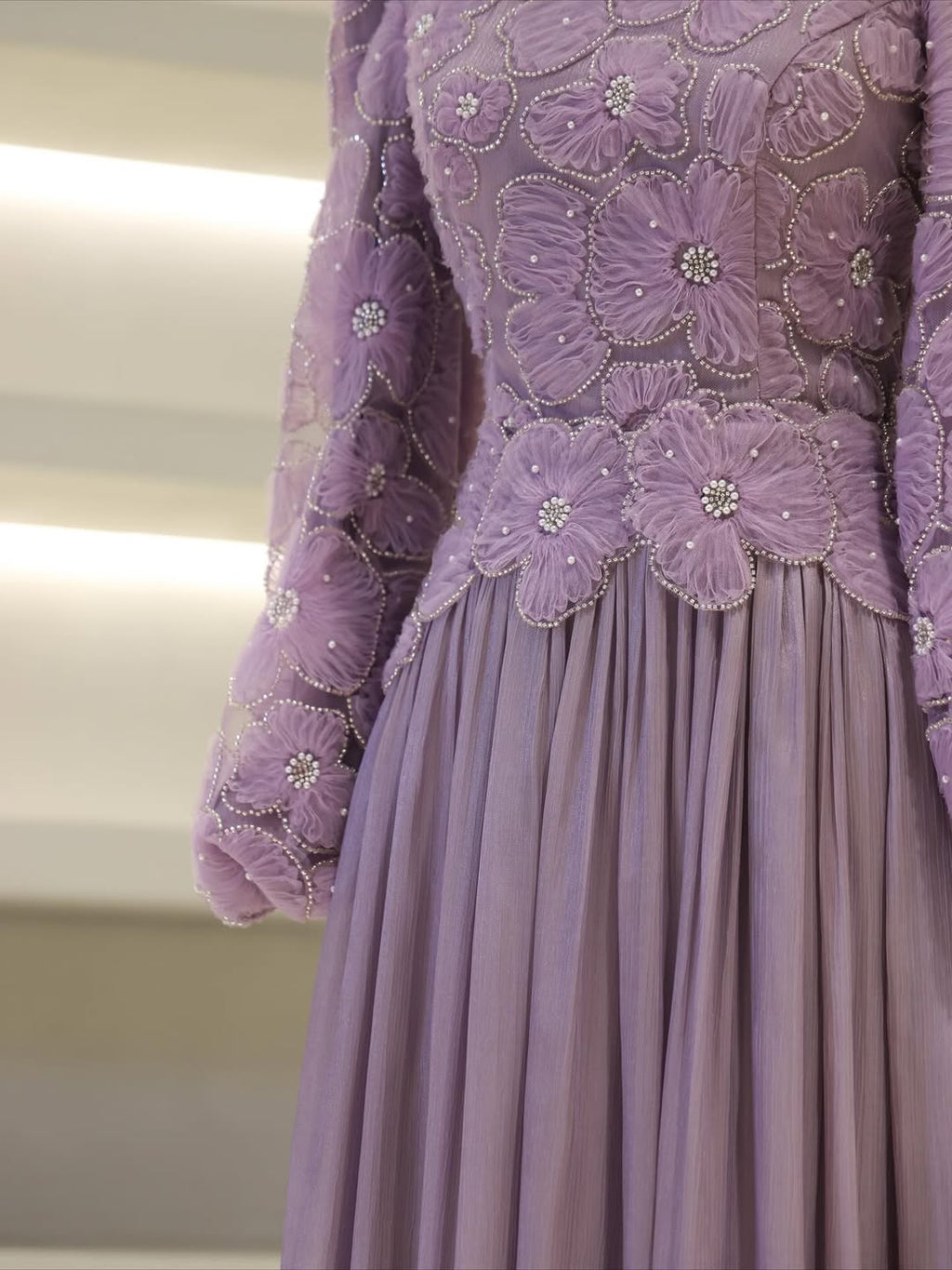 Luxurious Top & Skirt with Ribbon Embellishments