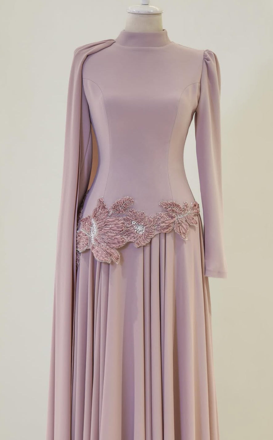 Embroidered Floral Petal Skirt and Top