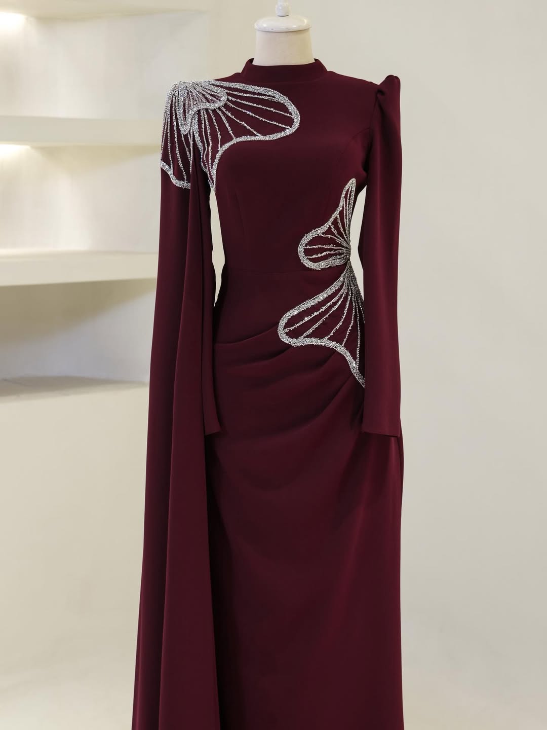 The Silver Wing Modest Gala Evening Gown