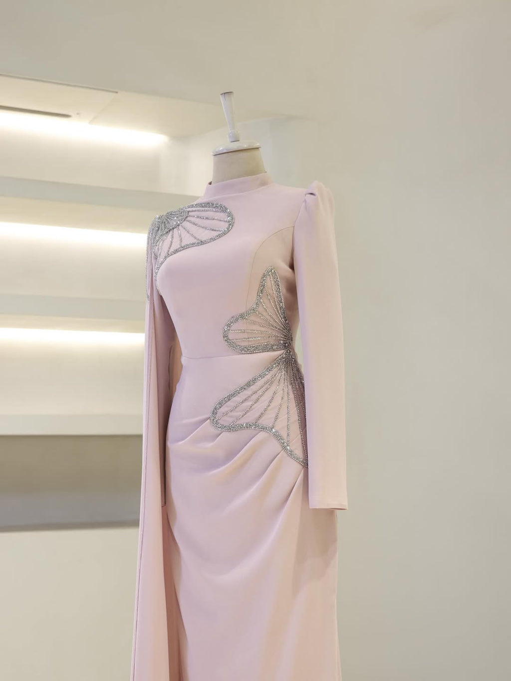 The Silver Wing Modest Gala Evening Gown