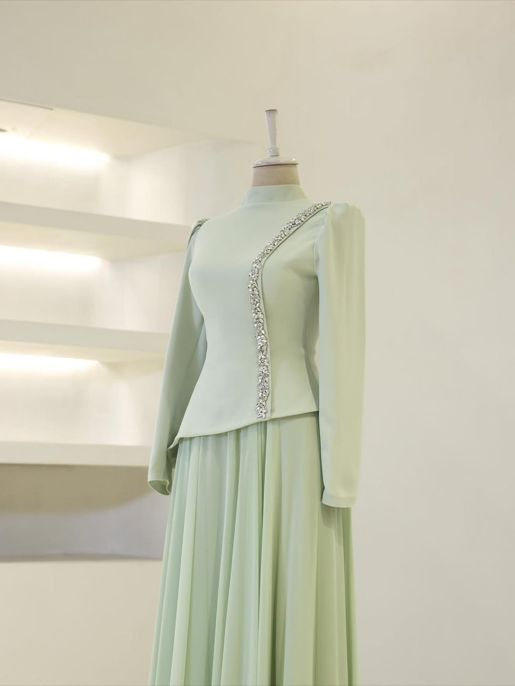 Crystal Line Top and Skirt