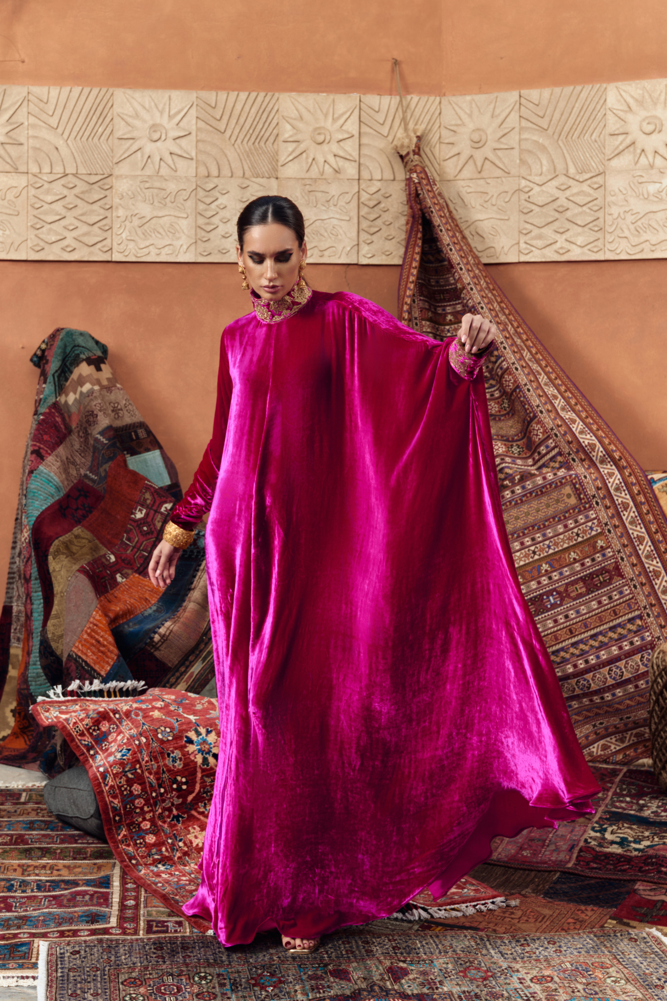 Minimal Hand-Made Embroidered Kaftan Abaya   | Eid Special Edition