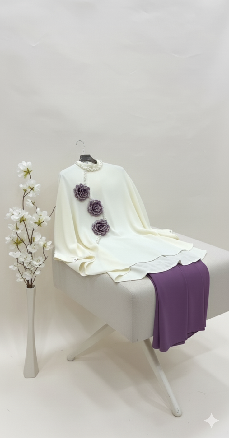 Floral Pearl Tunic & Trouser Set