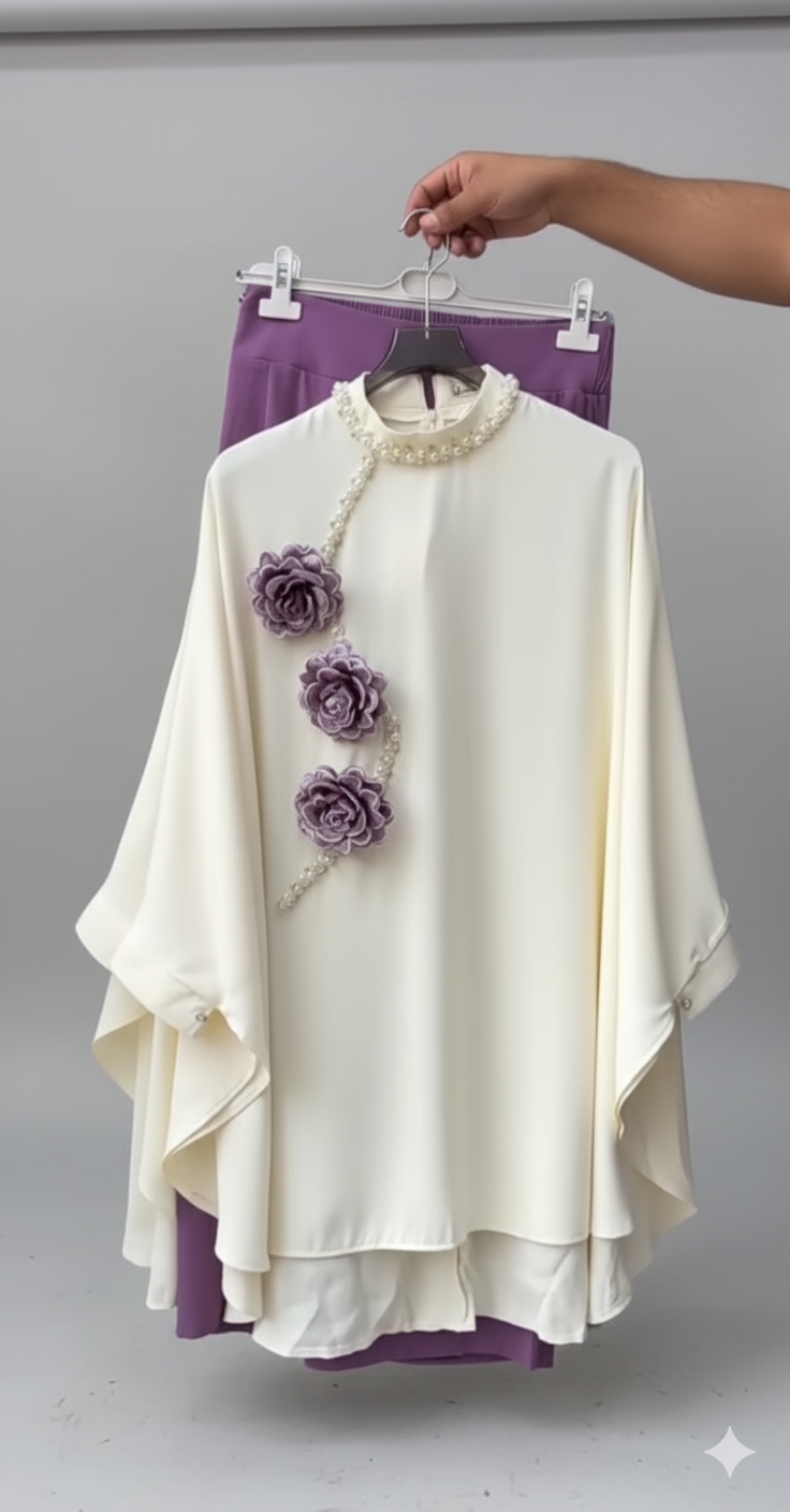 Floral Pearl Tunic & Trouser Set