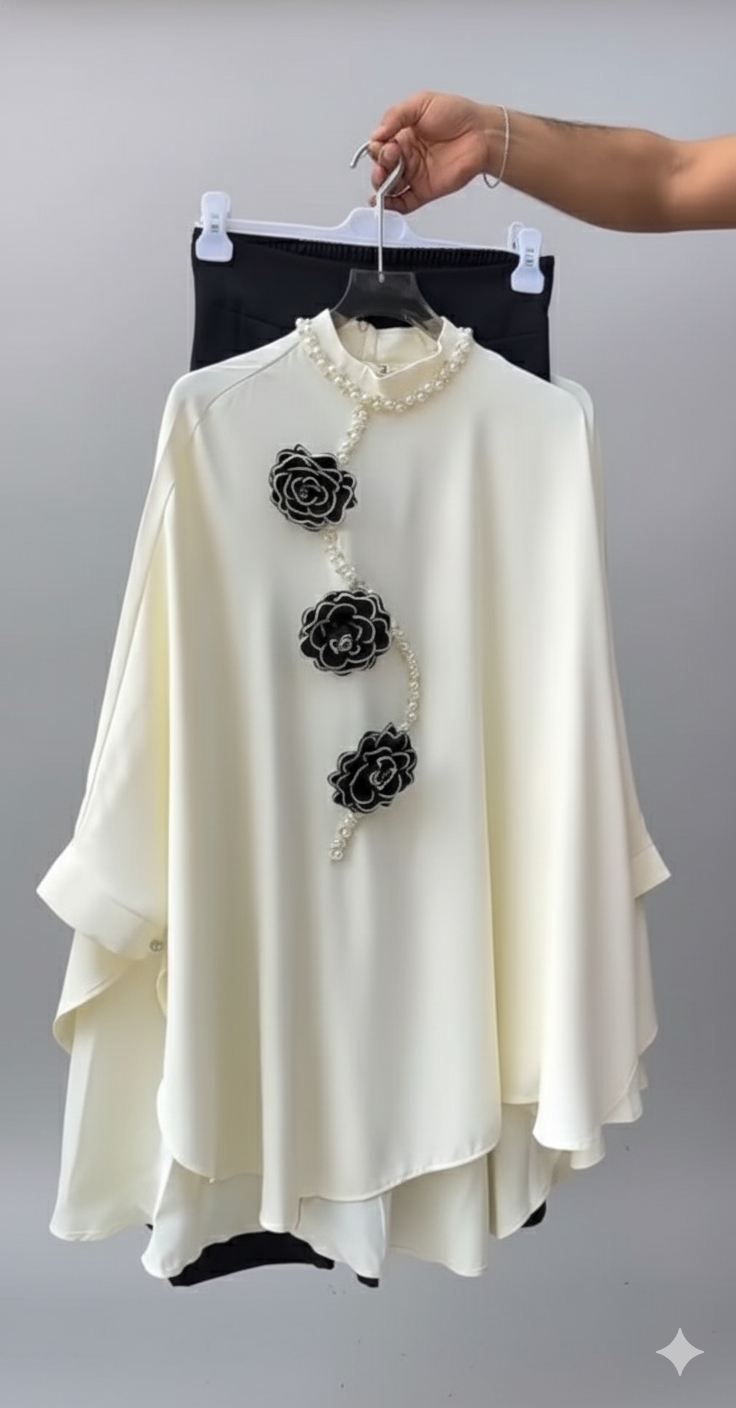 Floral Pearl Tunic & Trouser Set