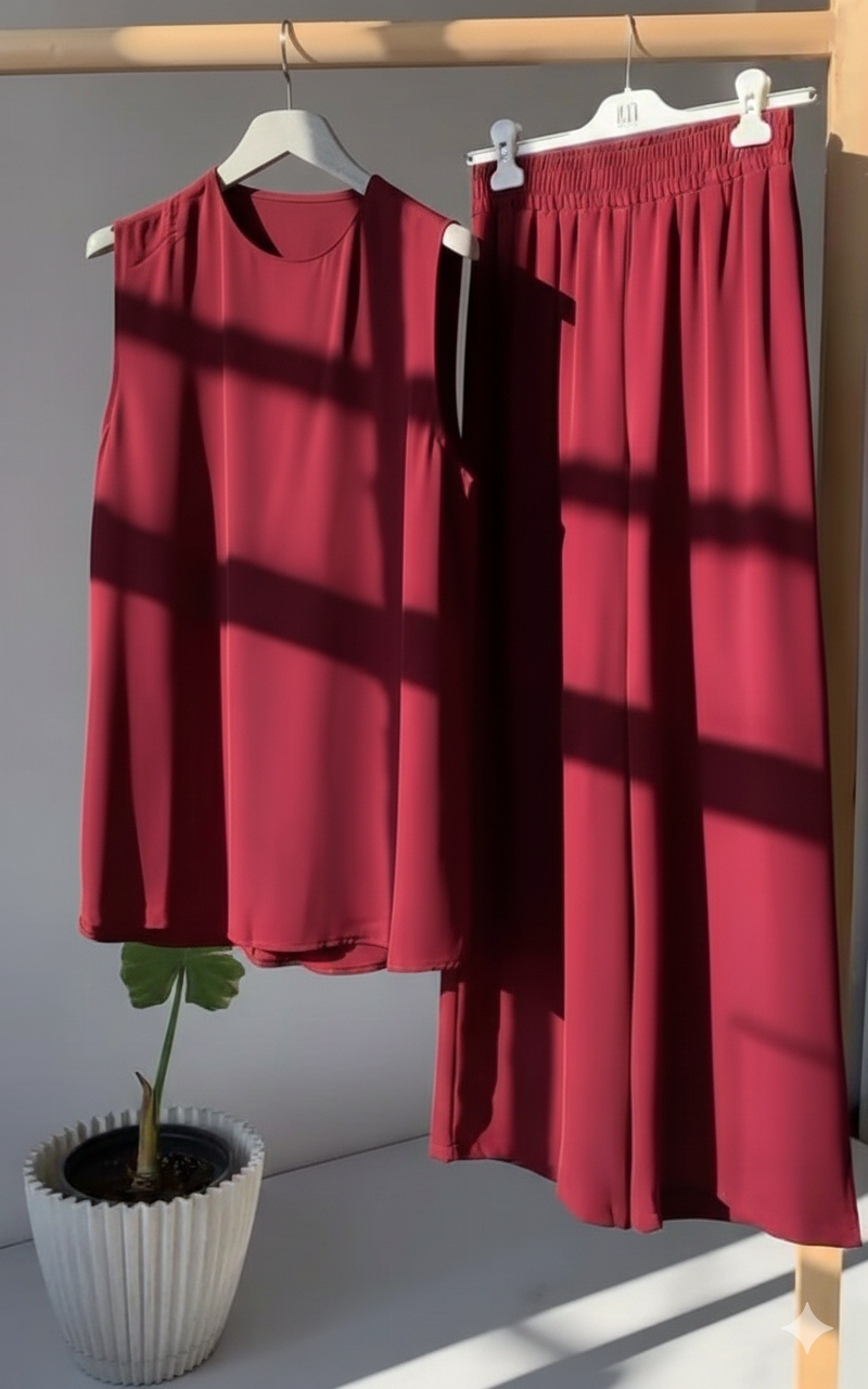 Stone Embellished 3-Piece Abaya Set