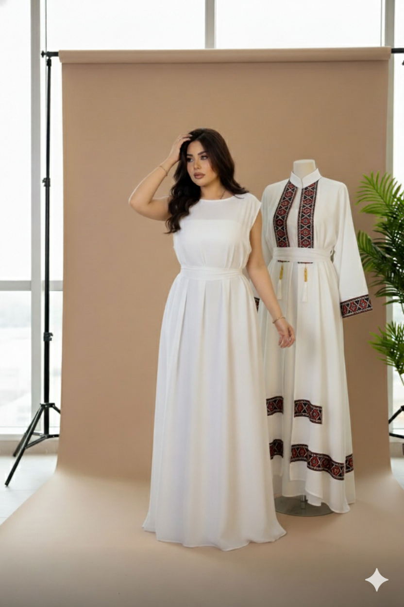 Tribal Detail Maxi Dress 2 PC Set