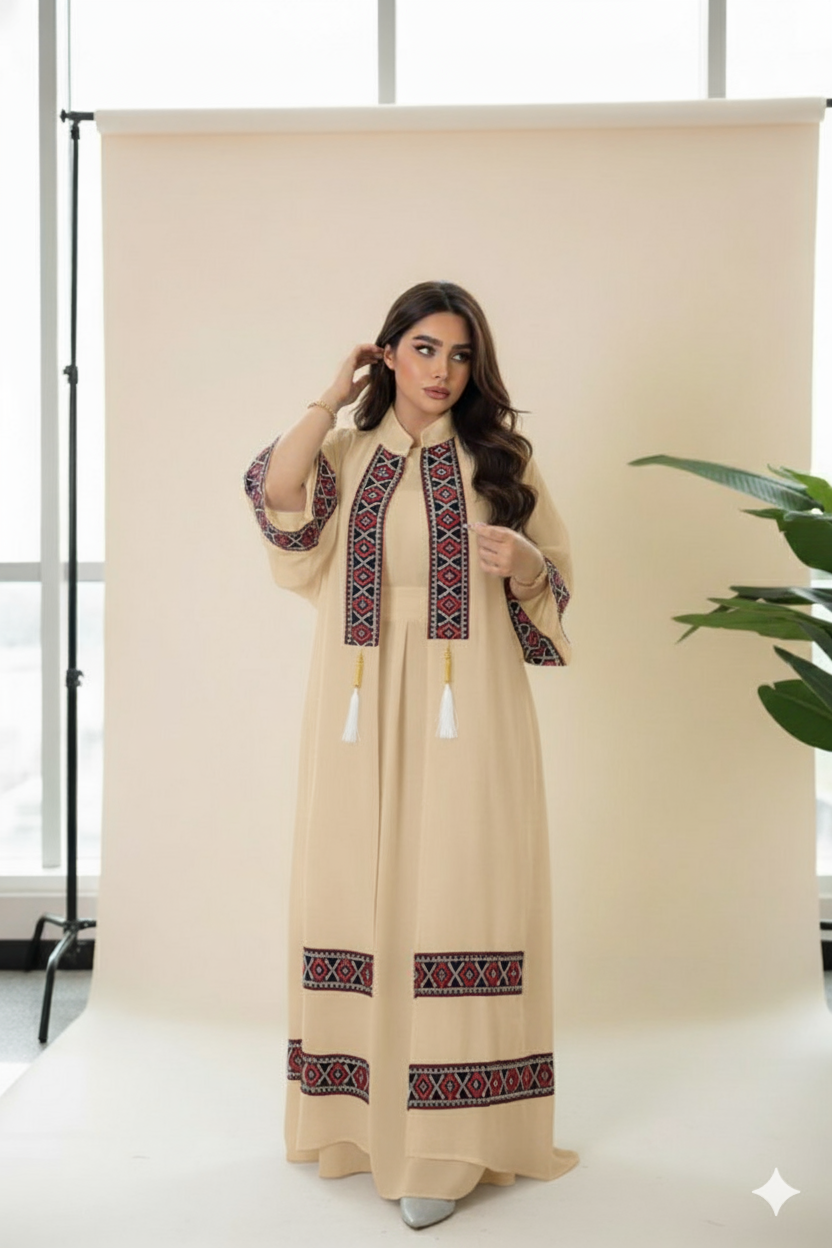 Tribal Detail Maxi Dress 2 PC Set