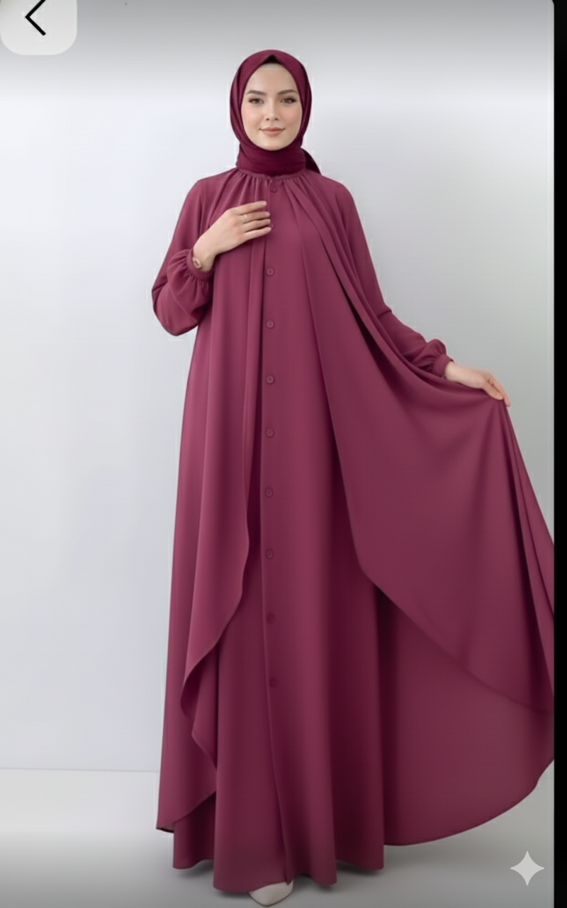 Flowy Two-Piece Look Abaya