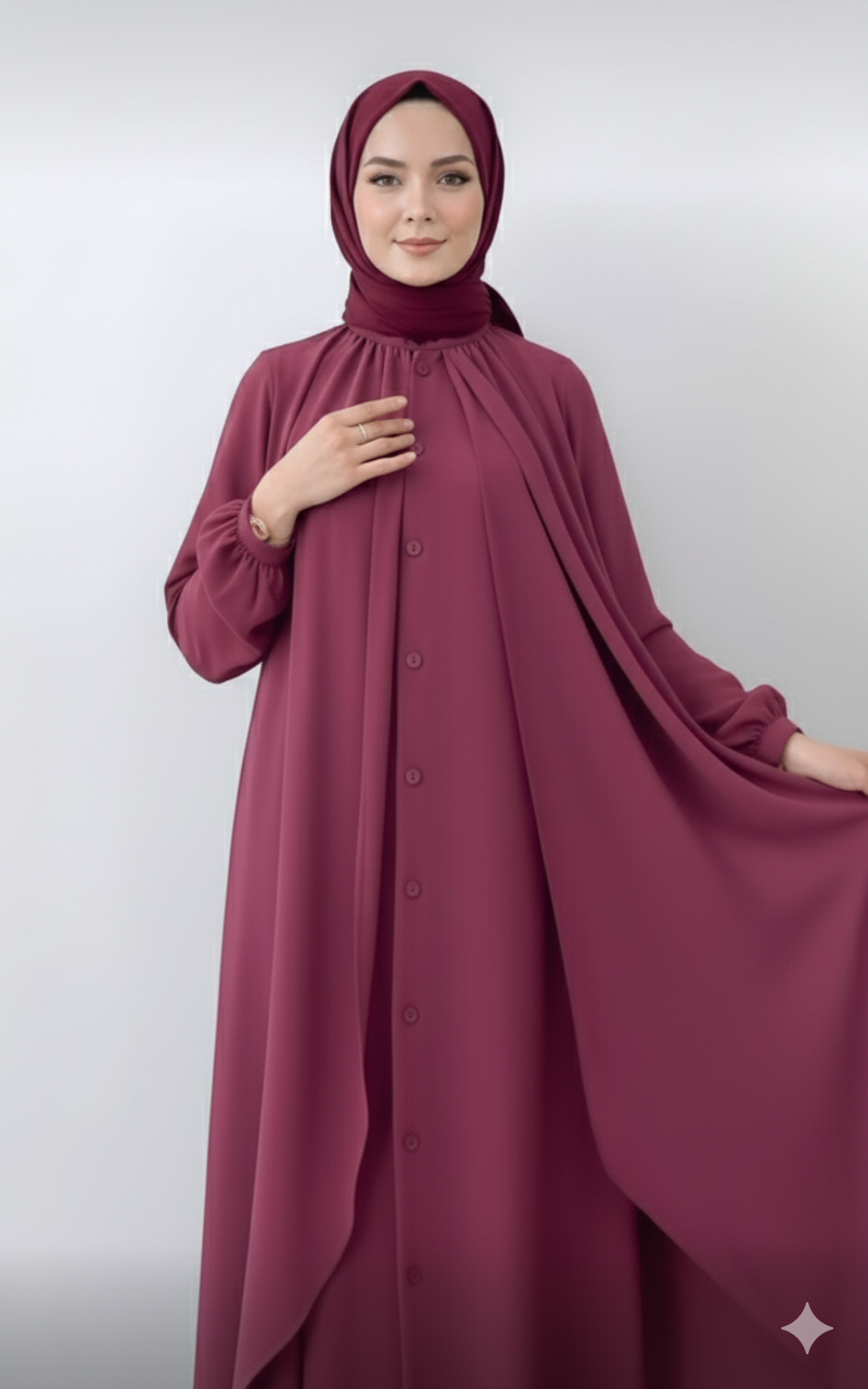 Flowy Two-Piece Look Abaya