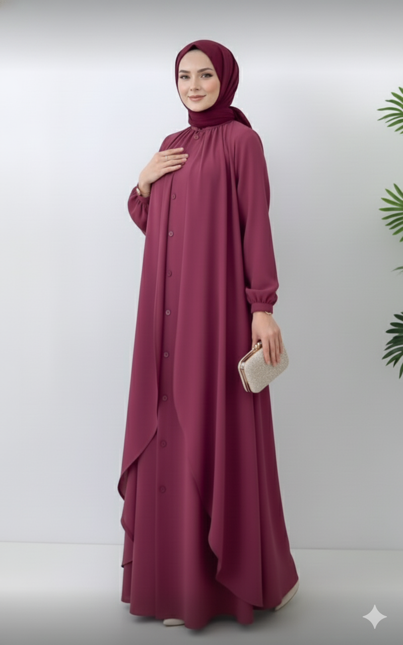 Flowy Two-Piece Look Abaya