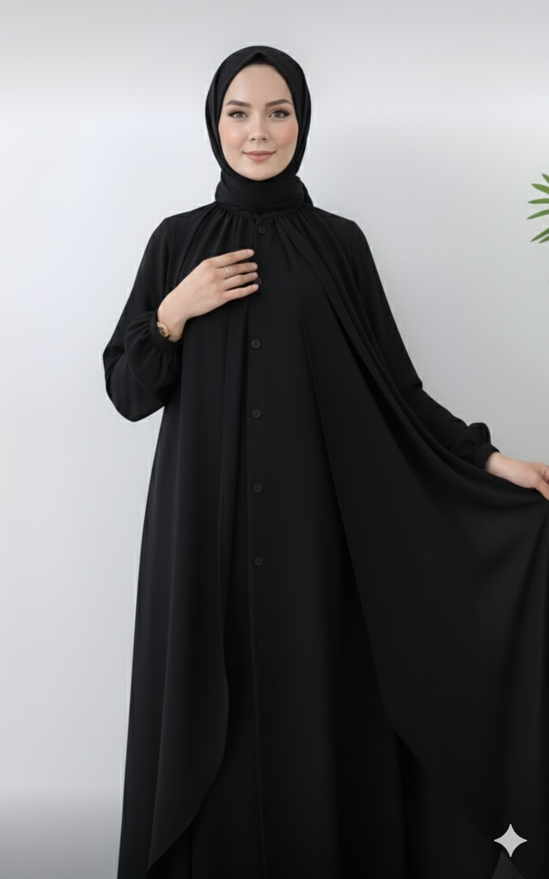 Flowy Two-Piece Look Abaya