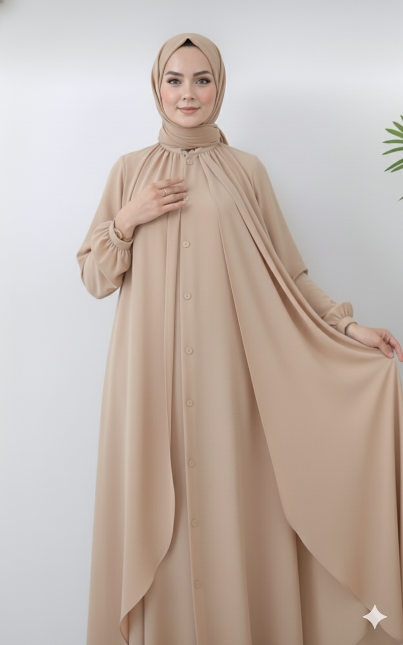 Flowy Two-Piece Look Abaya
