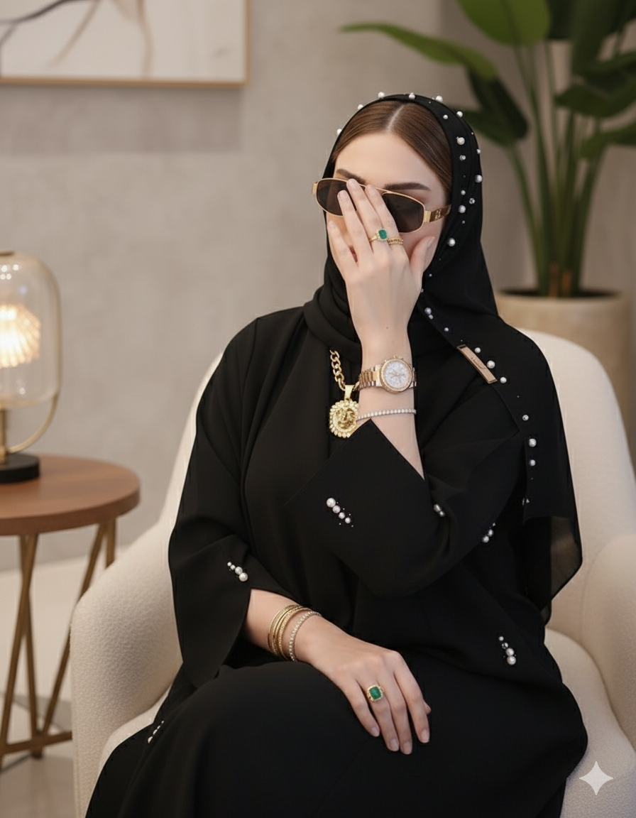 The Pearl Beaded Abaya
