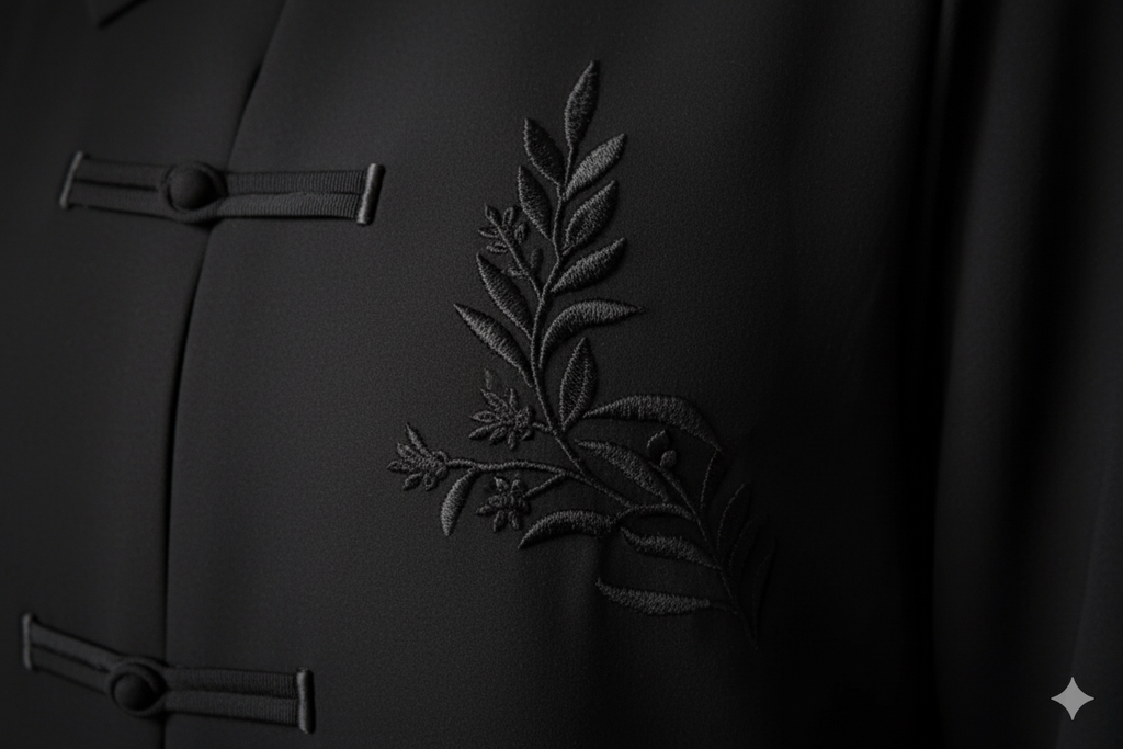 Elegant Black Abaya with Minimal Embroidery