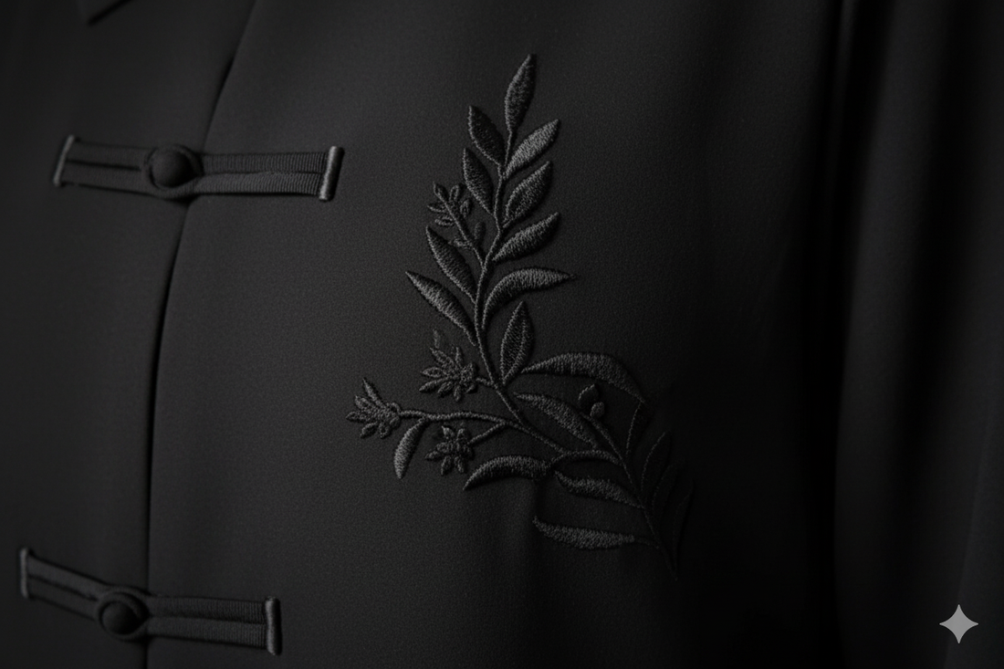 Elegant Black Abaya with Minimal Embroidery