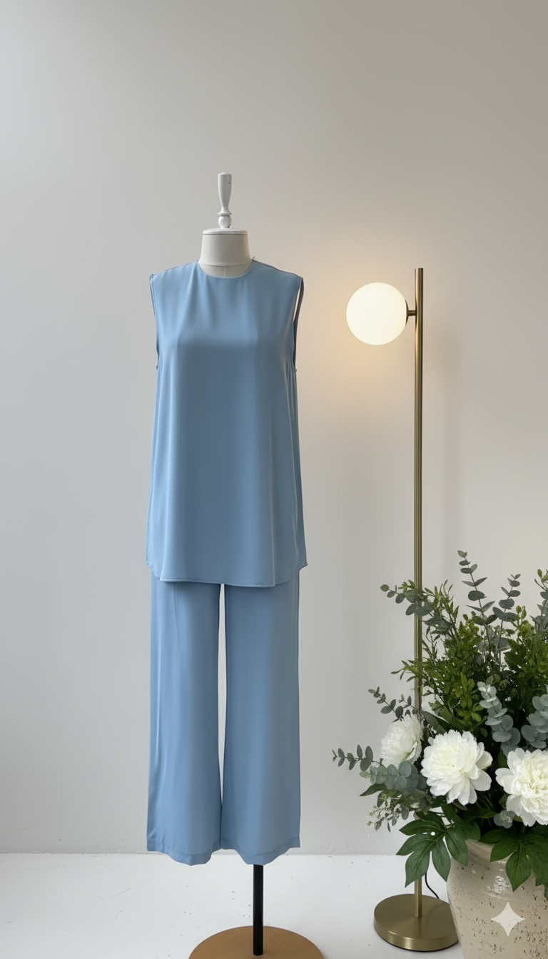 Luxurious Modest Wear with Silver Embroidery