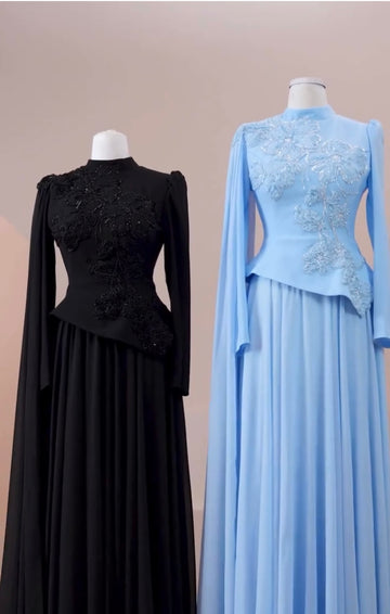 The Embroidered Peplum Maxi