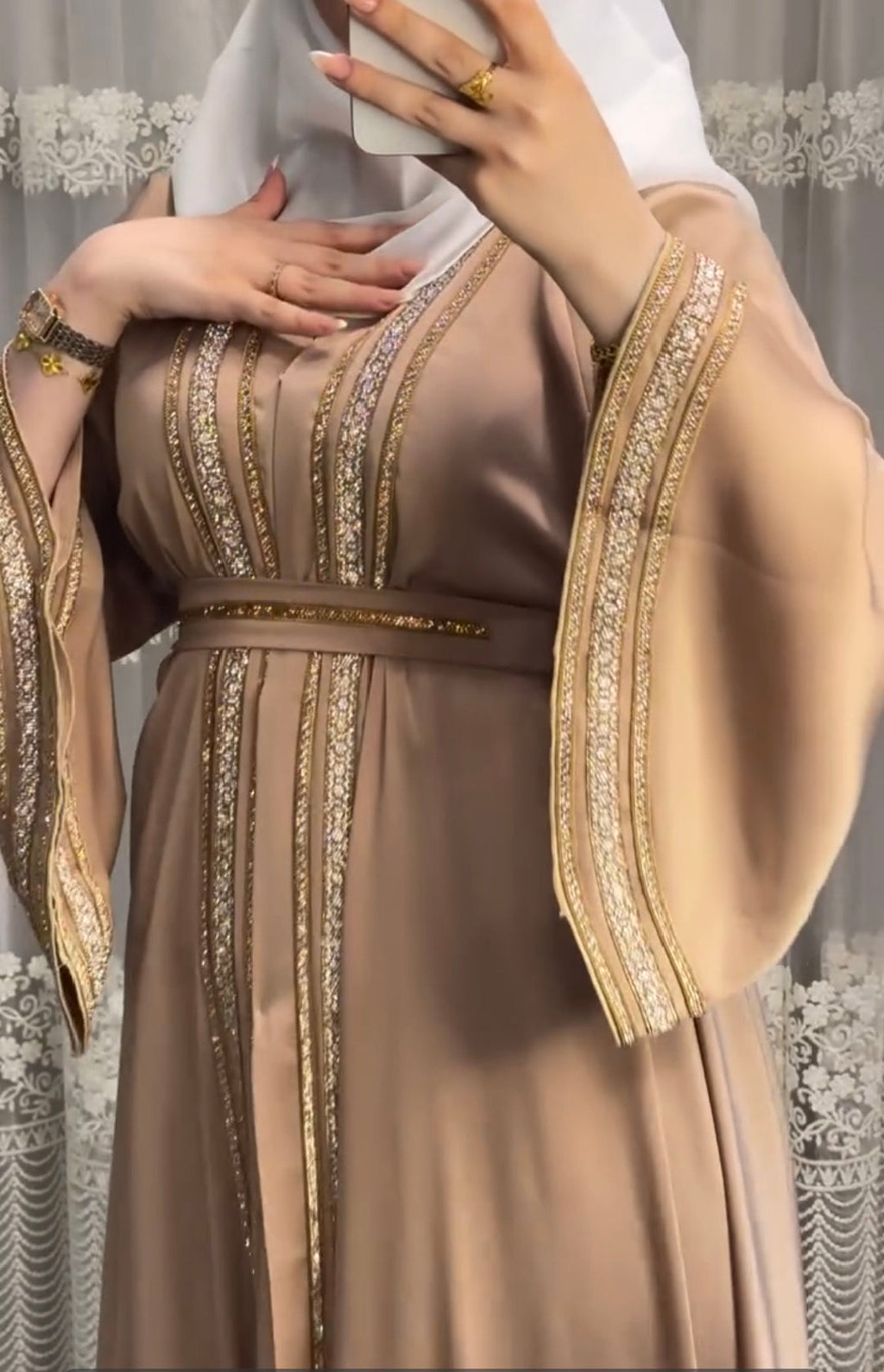 Elegant Arabian Abaya 2 pc Set