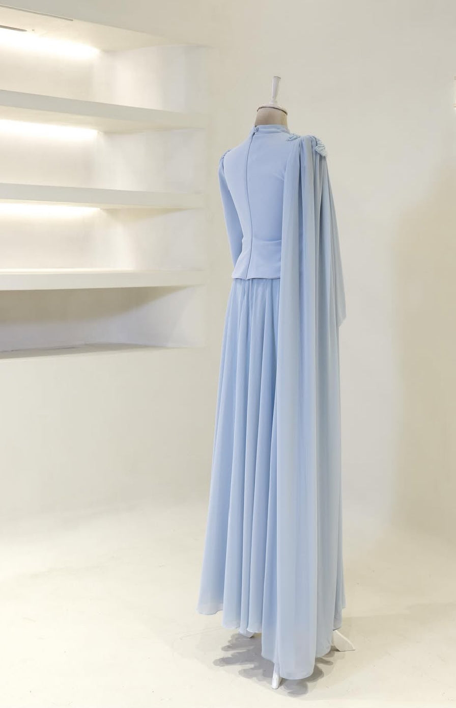 Appliqué embroidery Petal Skirt and Top