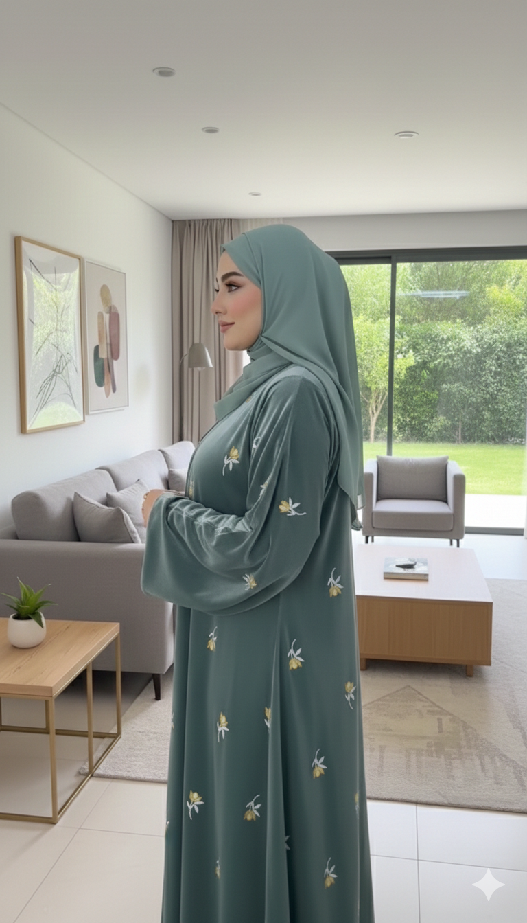 Preimum Velvet Abaya for Winter