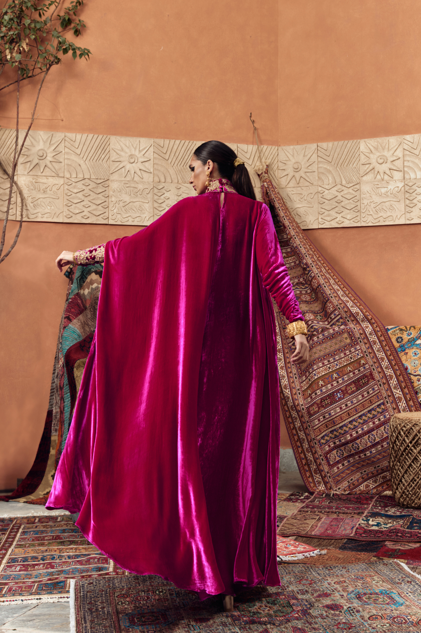 Minimal Hand-Made Embroidered Kaftan Abaya   | Eid Special Edition