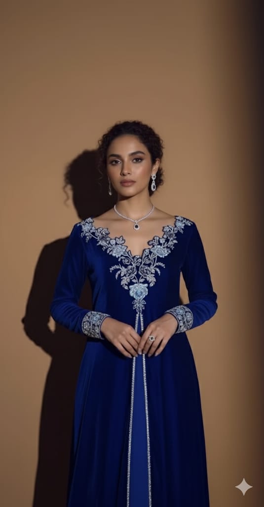 Stylish Velvet Maxi Dress