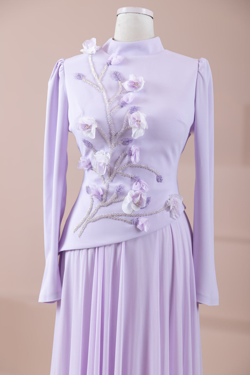 The Floral Modest Gala Evening Top & Skirt Set