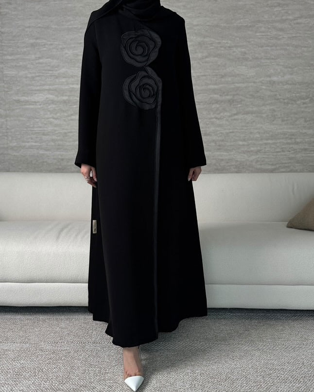 Floral Black Abaya |Special Edition