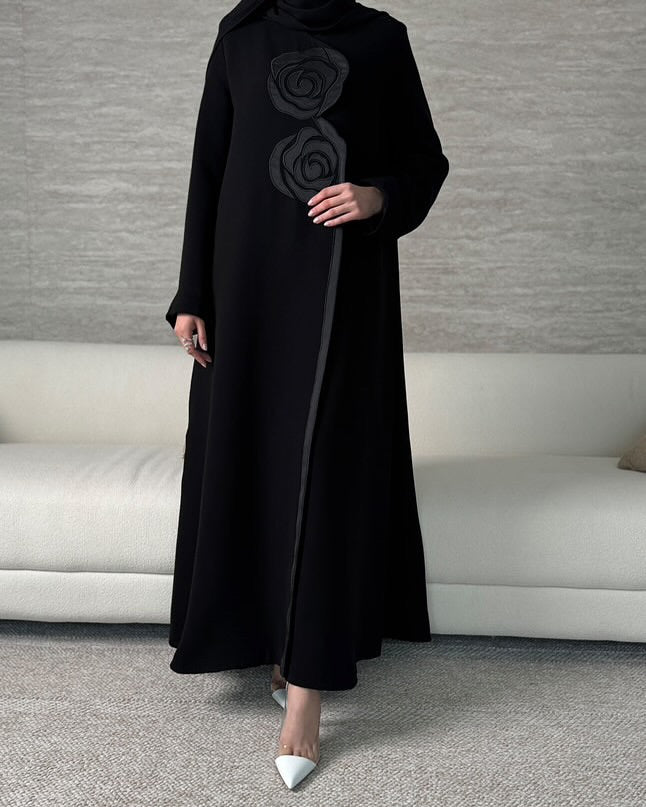 Floral Black Abaya |Special Edition