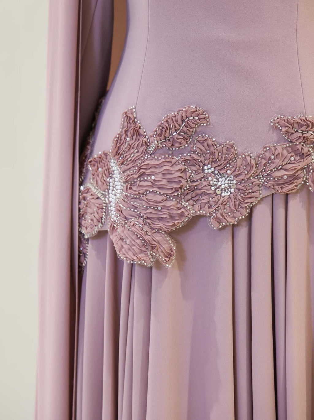 Embroidered Floral Petal Skirt and Top