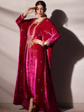 Premium Velvet Kaftan Abaya – Limited Edition Hand-Worked Design
