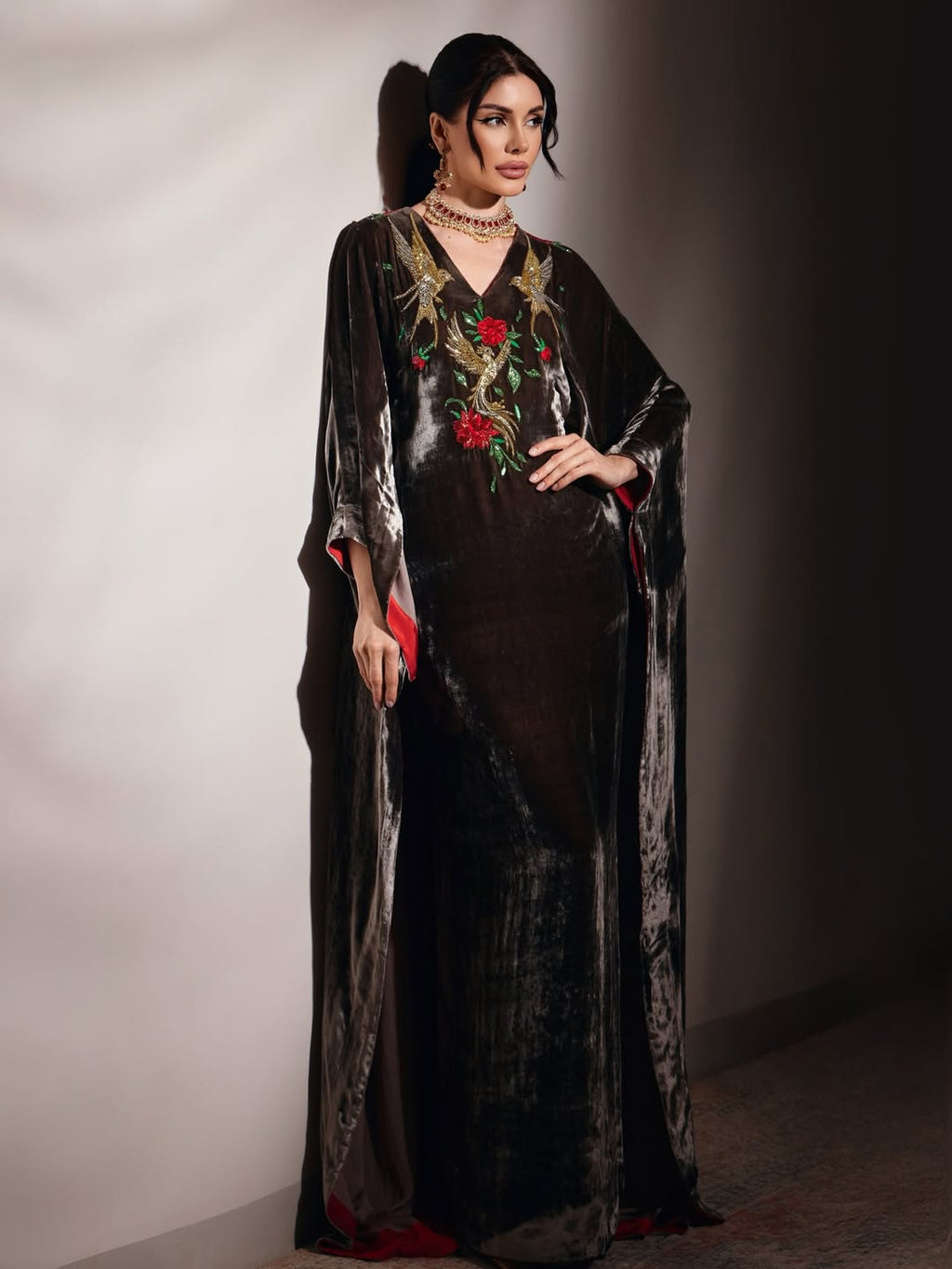 Women’s Premium Velvet Kaftan Gown