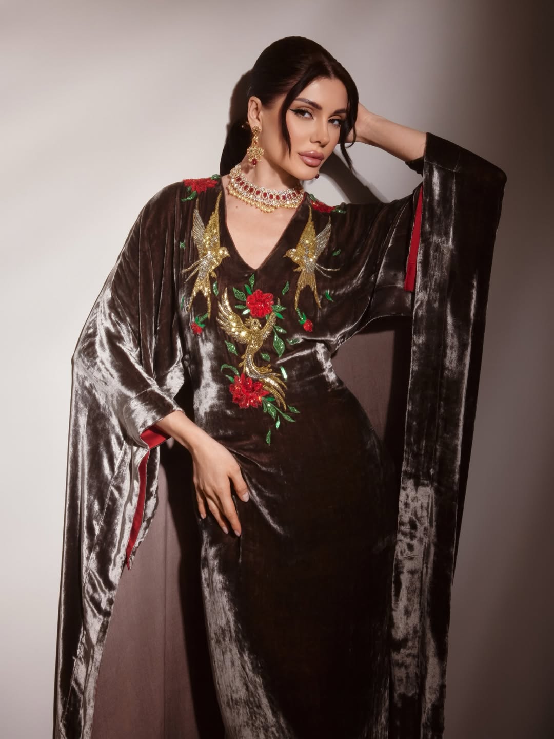 Women’s Premium Velvet Kaftan Gown