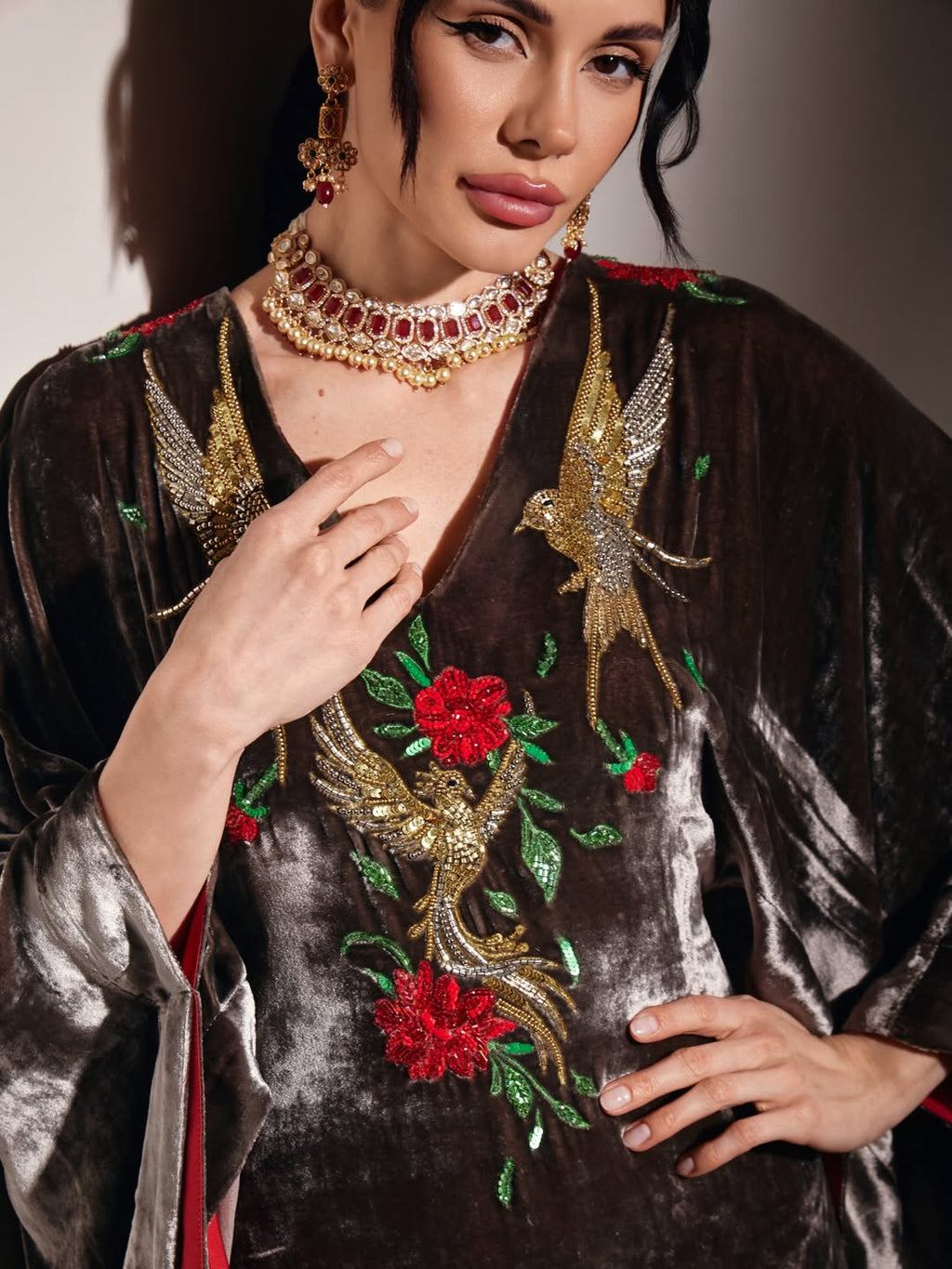 Women’s Premium Velvet Kaftan Gown