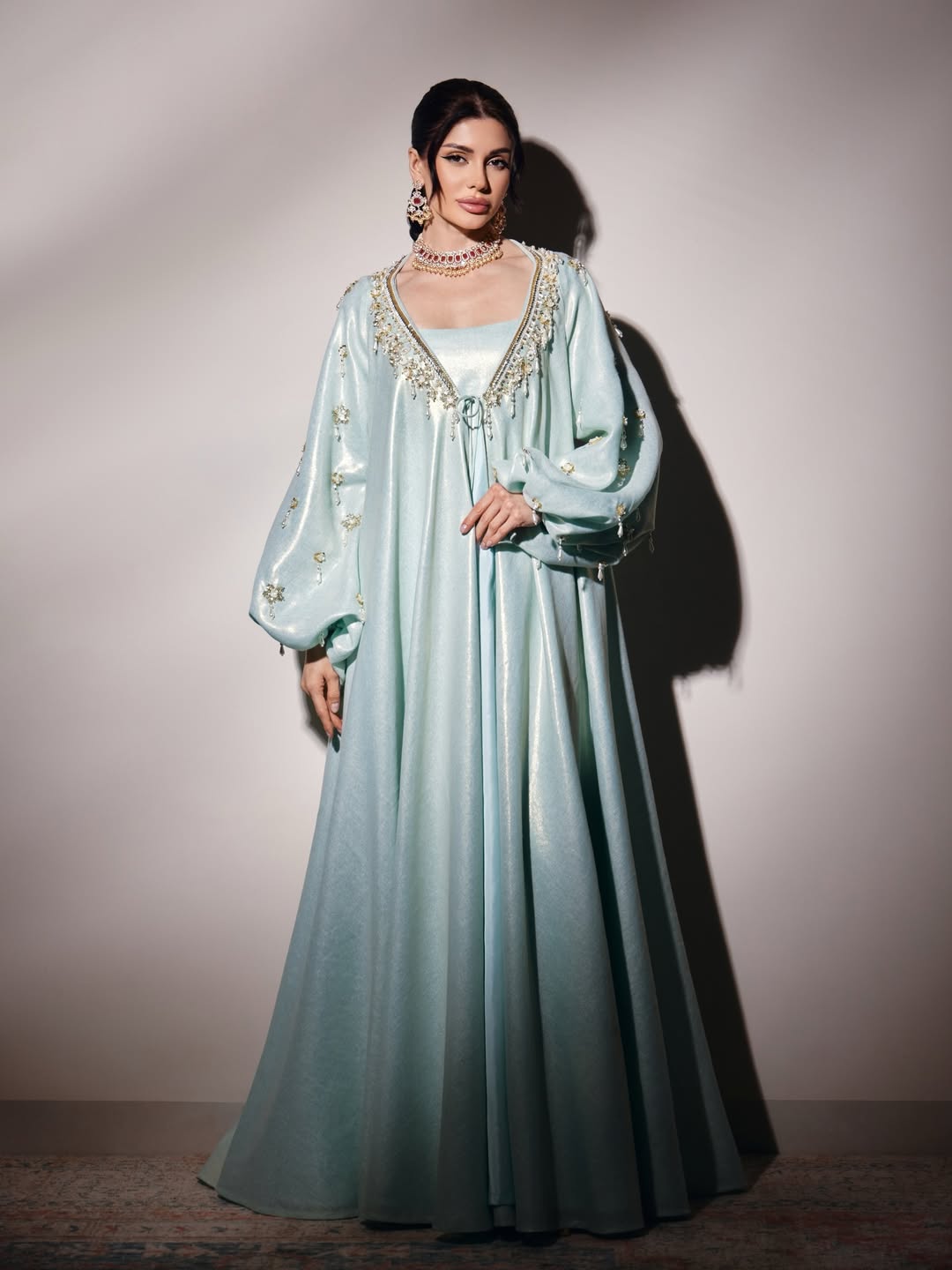 Premium Velvet Kaftan Gown Abaya for Special Occasions