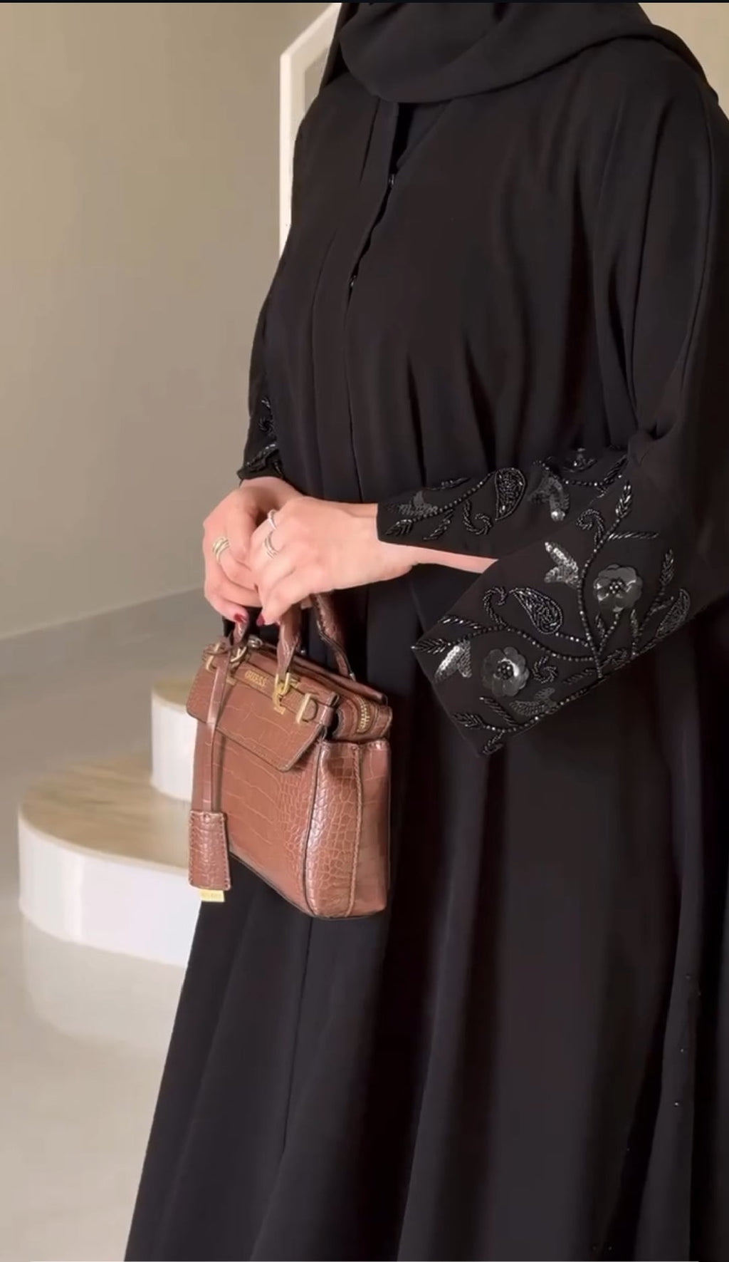 Black Embroidered Sleeves Abaya | Eid Special Edition