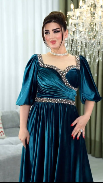 Premium Velvet Maxi Dress, Elegant Evening Wear